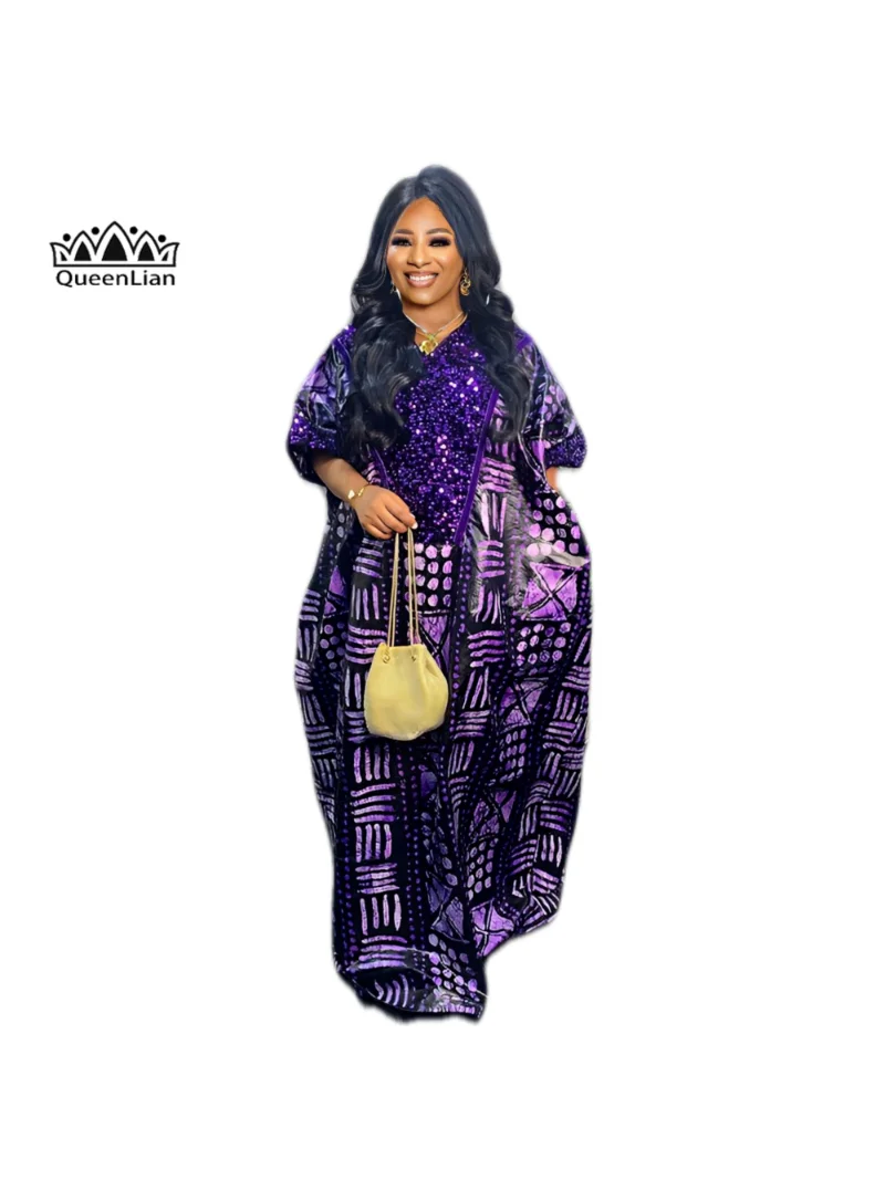 Sommerkleid Frau Trend Robe de Soiree Femme Longue Chic afrikanisches Kleid Frauen für Party Stickerei traditionelle Kleidung Image