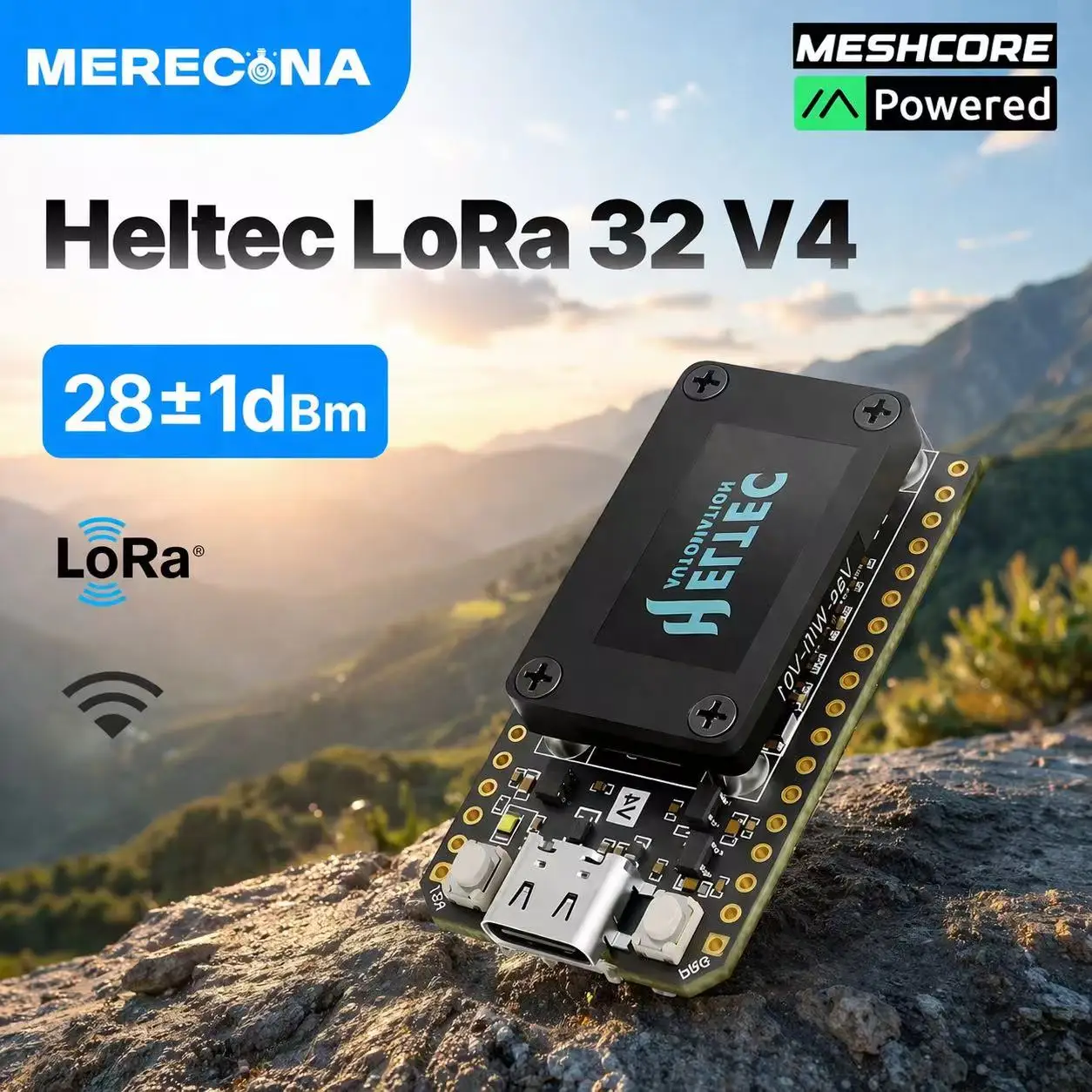 Scheda di Sviluppo Heltec V4 OLED Meshcore ESP32-S3 SX1262 LoRa 32 con WiFi, Bluetooth, PSRAM 16MB per Arduino IoT Meshtastic