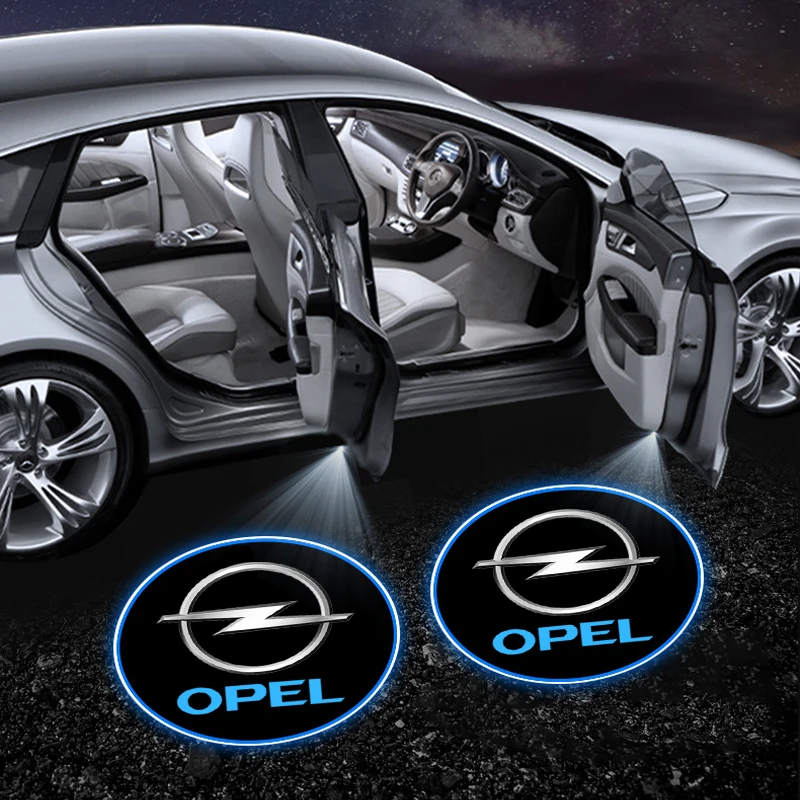 Luce di benvenuto per portiera auto, proiettore logo LED, distintivo auto per Opel Ampera Corsa Astra Crossland Crossland-X Mokka Cascada