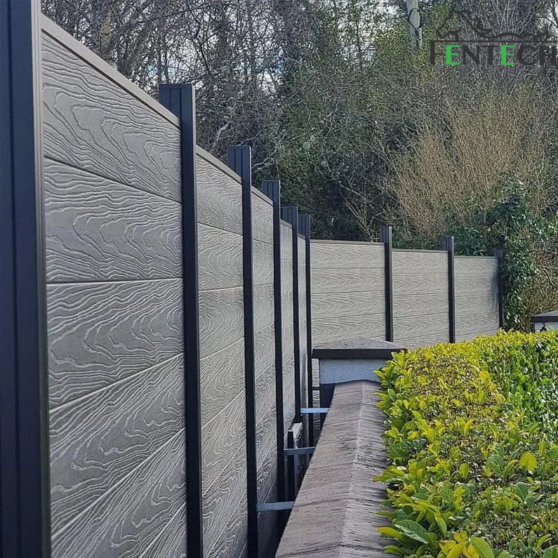 Pannelli per Recinzione WPC Composito 180x180, Co-Estrusione per Recinzioni da Giardino Esterne