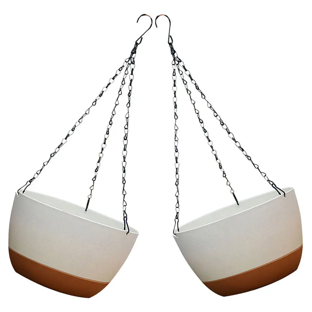 Nordischer Stil Hängender Verdickter Hängekorb Blumentopf Haushalt Balkon Pflanze Automatische Wasseraufnahme Hängender Pflanzkübel Image