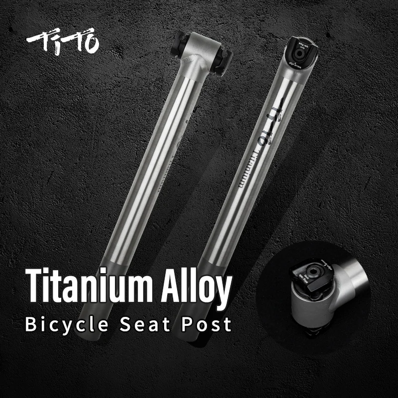 TiTo Titan Legierung Nach Float Sattelstütze Rennrad MTB Fahrrad Sattelstütze Fahrrad Teile 27,2mm/31,6mm Sattelstütze Image