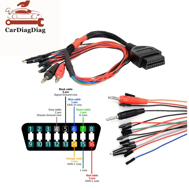 Langlebiger OBD2-Diagnoseadapter MPPS V18 OBD Breakout Tricore-Kabel MPPS V21 ECU Tisch-Pinbelegungskabel 12V-Schalter Image