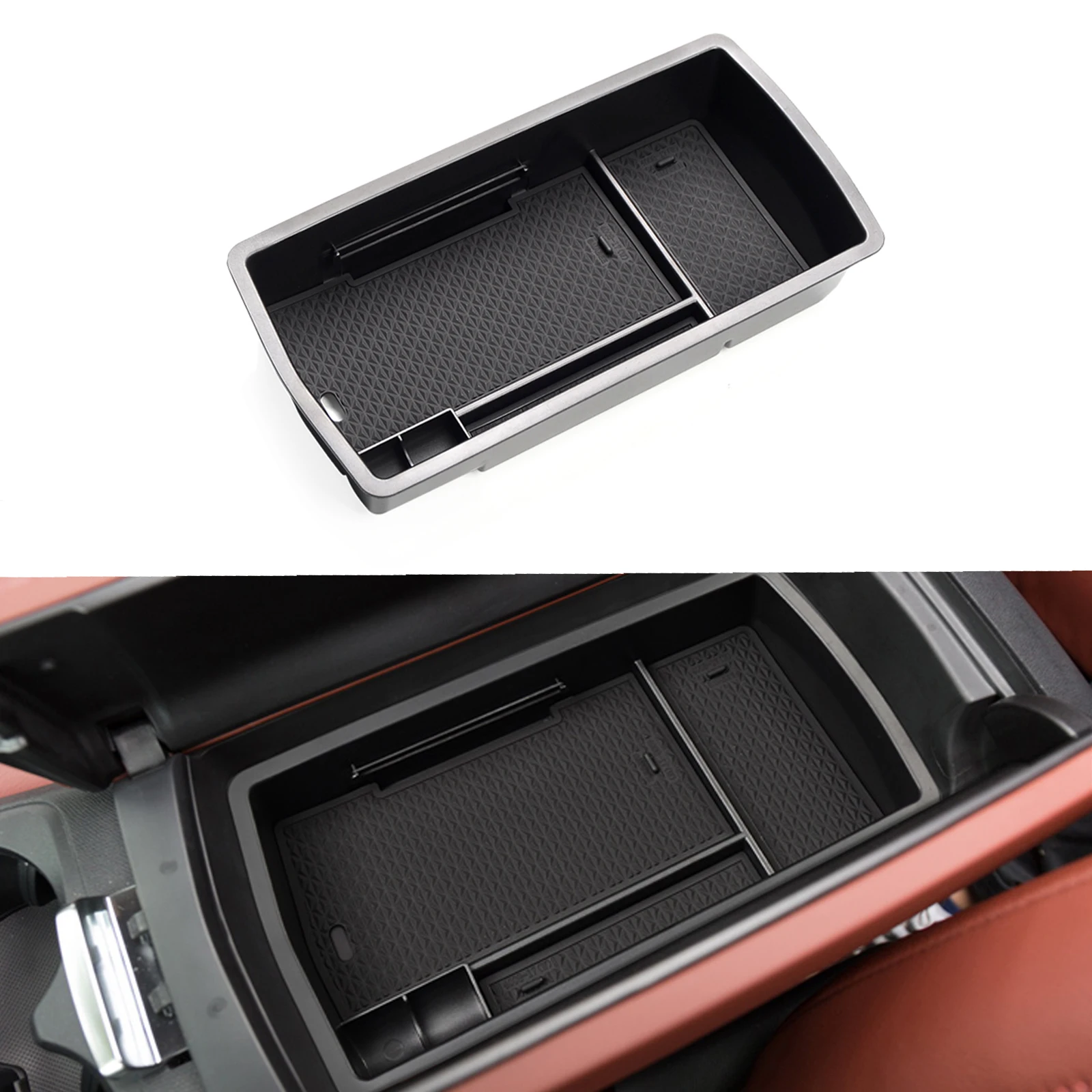 Für Peugeot 3008 4008 5008 2017 - 2023 GT Mittelkonsole Armlehne Aufbewahrungsbox Staufach Zubehör Image