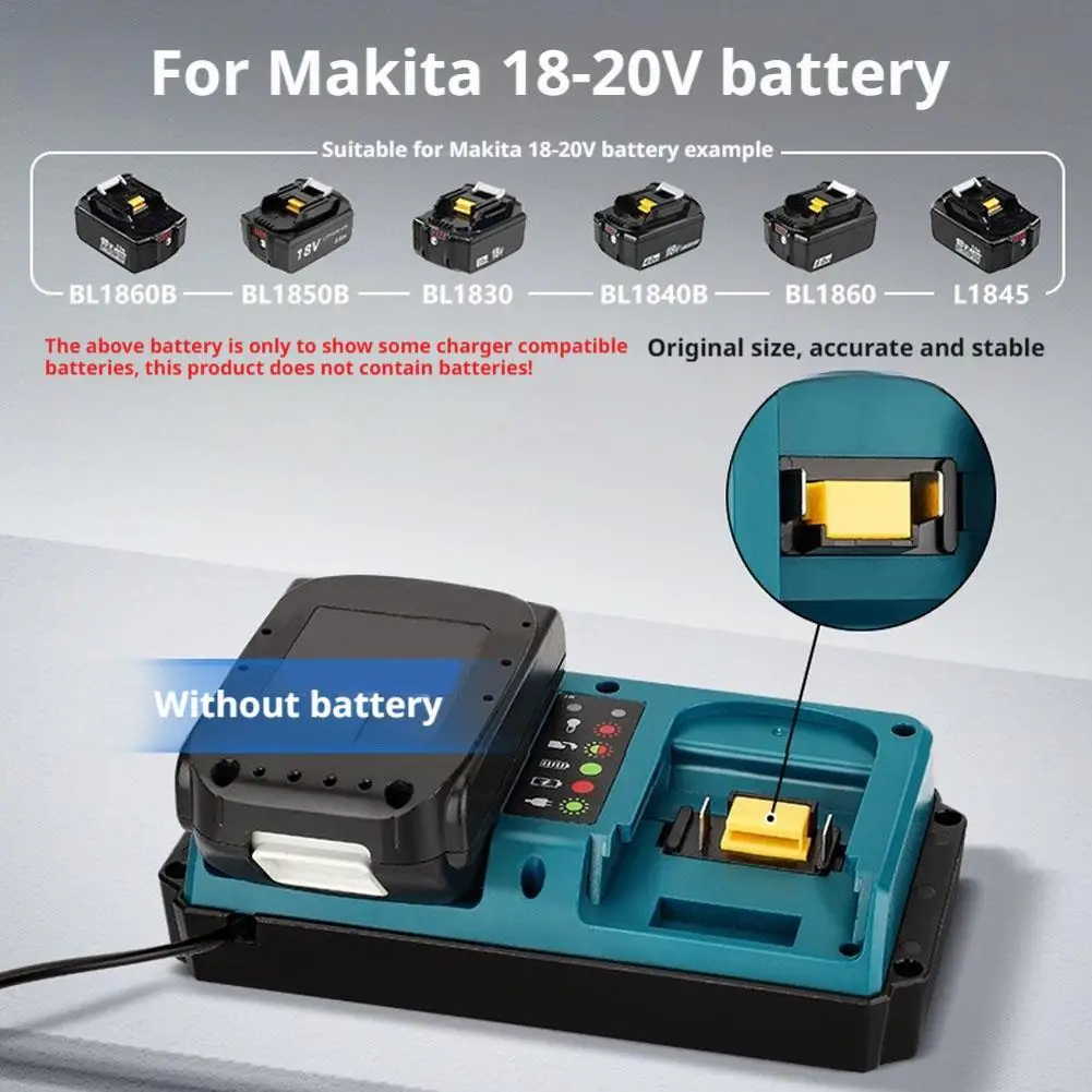 Für Makita 18V Dual Ports Ladegerät EU/US/UK/AU Stecker Lithium-Batterie Dual Port ladegerät Power Werkzeuge Schnelle Ladegerät Für Makita BL1815 Image