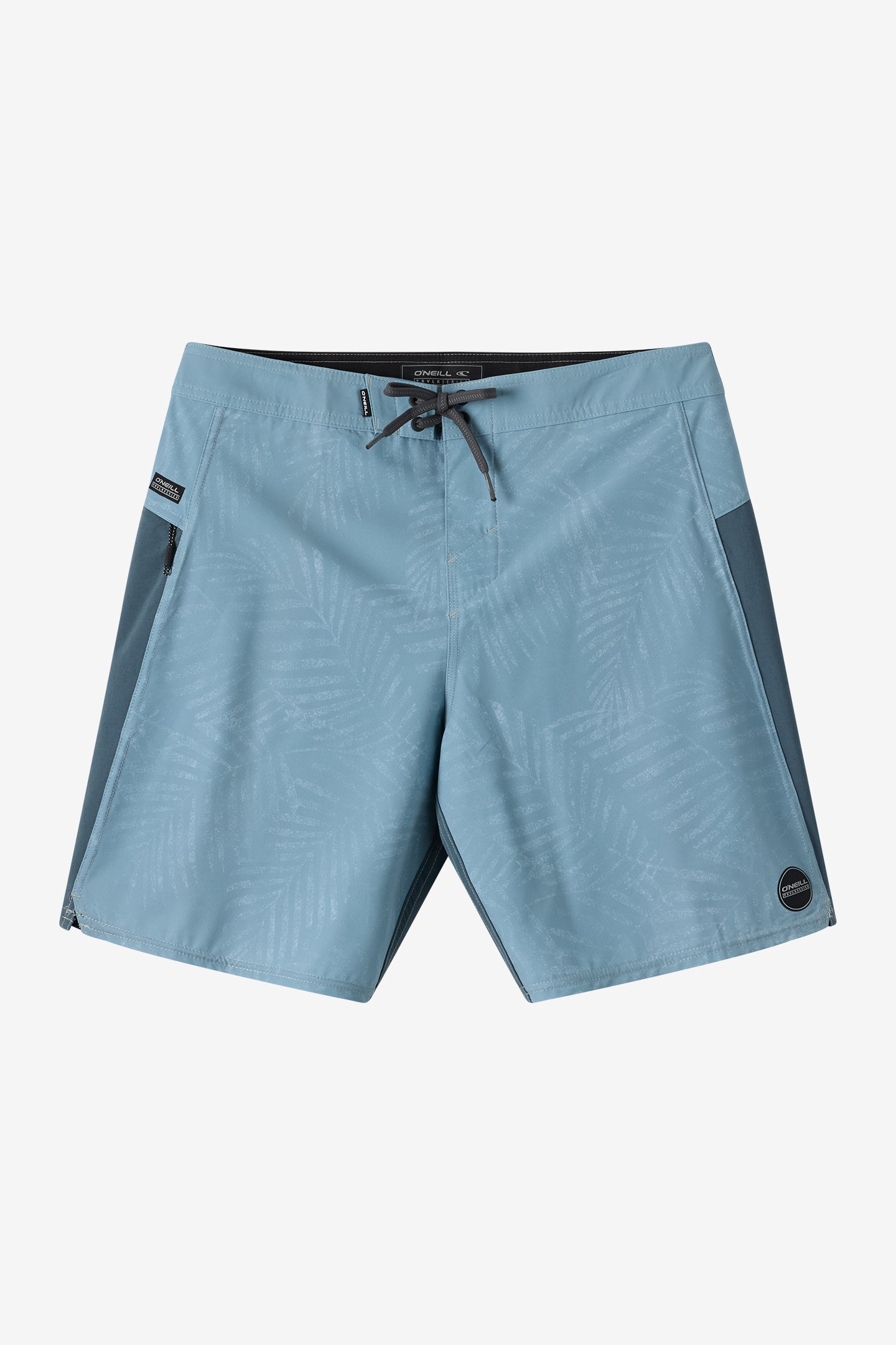O'Neill Men's Hyperfreak Trvlr Tech Enduro 19"" Board Shorts in Lead, Size 28, Elastane/Nylon/Polyamide