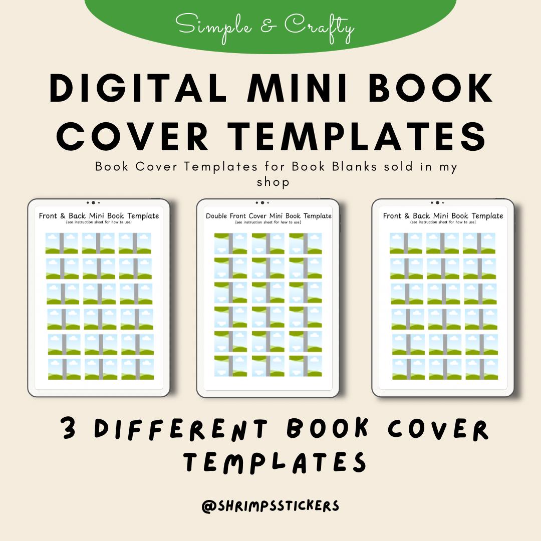 Modello digitale per copertina di mini libro Modello Canva per copertina di mini libro Modello per libreria per l'ansia Modello Canva per copertina di
