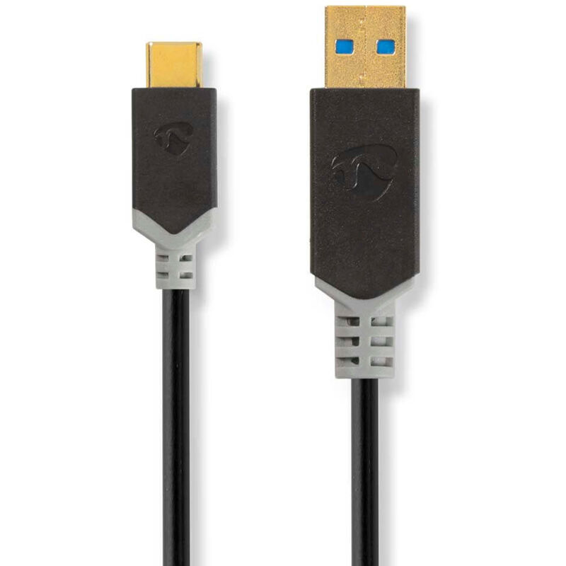 Usb Cable Usb 32 Gen 1 Usb A Male Usb C Male 60 W 5 Gbps Gold Plated 100 M Round Pvc Anthracite Cardboard Box With Window 38747343 38747343 38747343 38747343 38747343