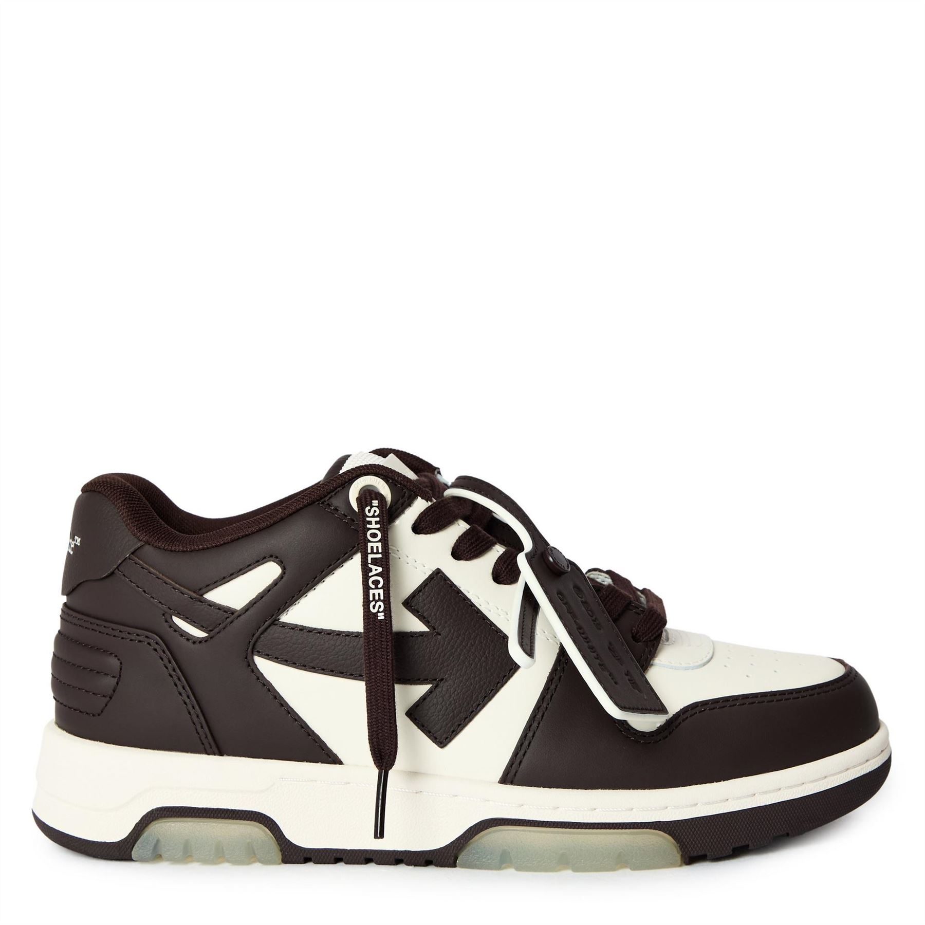Off-white Womens Off White Out Of Office Trainers, Signature Arrows Sneakers in.chocolate Cream - Brown - Size UK 5