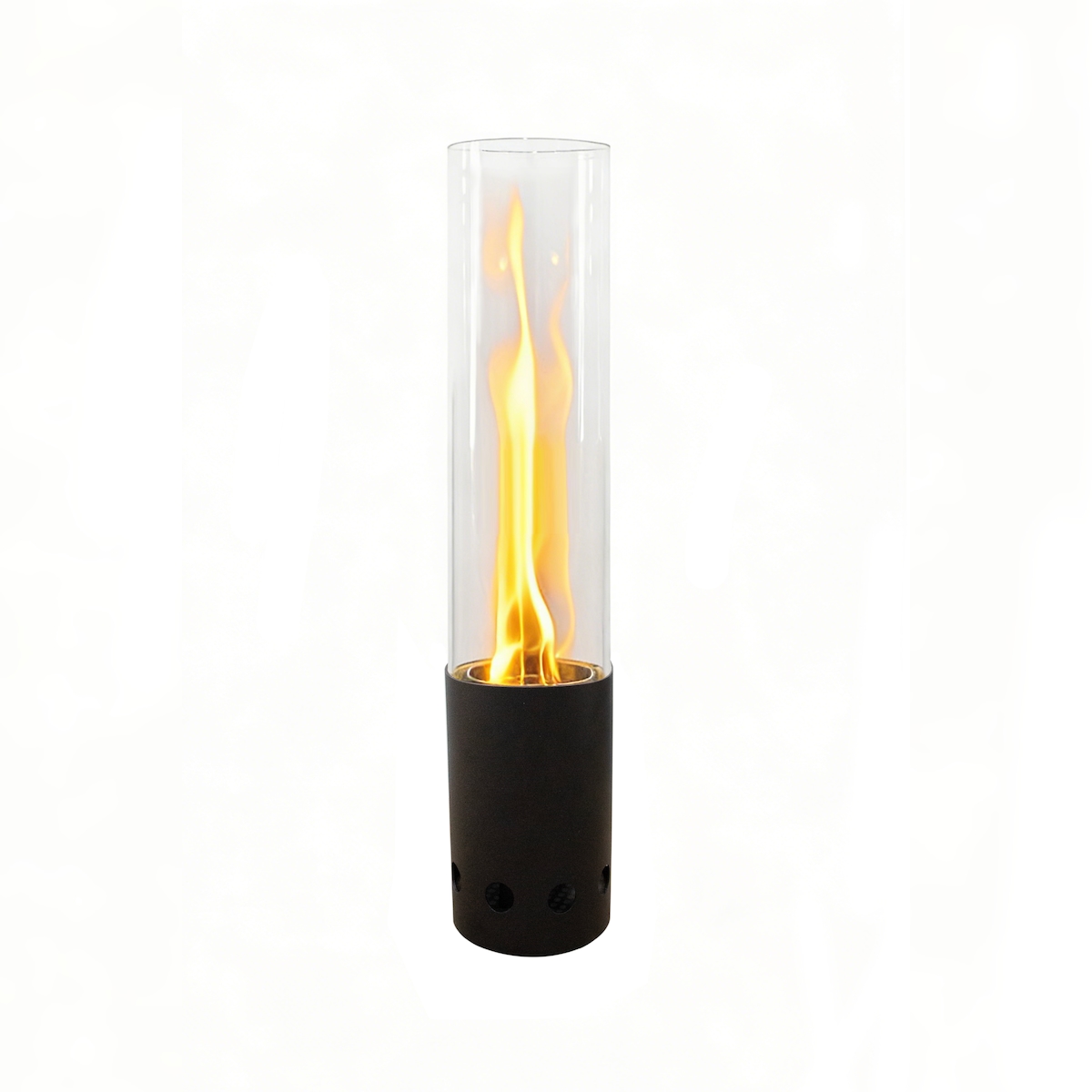 Tischfeuer Green Flame Pellet BPH-Z – Edelstahl/Glas – ø 10,8 cm x 50,15 cm – Schwarz Image