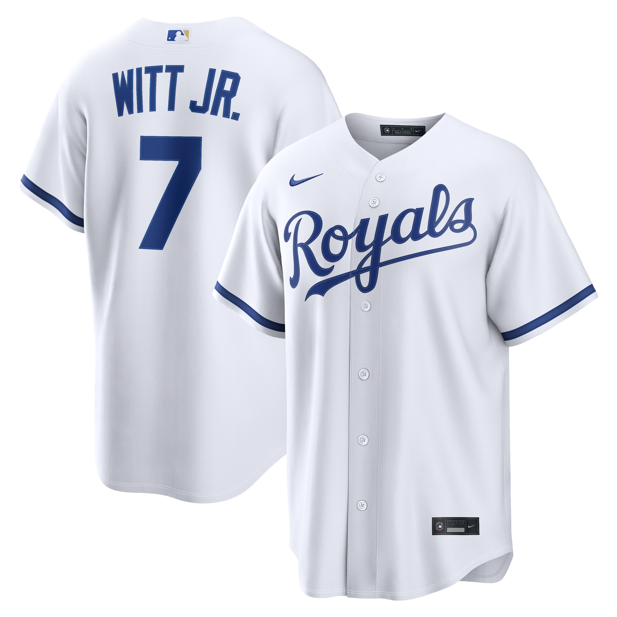Kansas City Royals Nike Replica Heimtrikot - Weiß - Bobby Witt Jr. - Herren