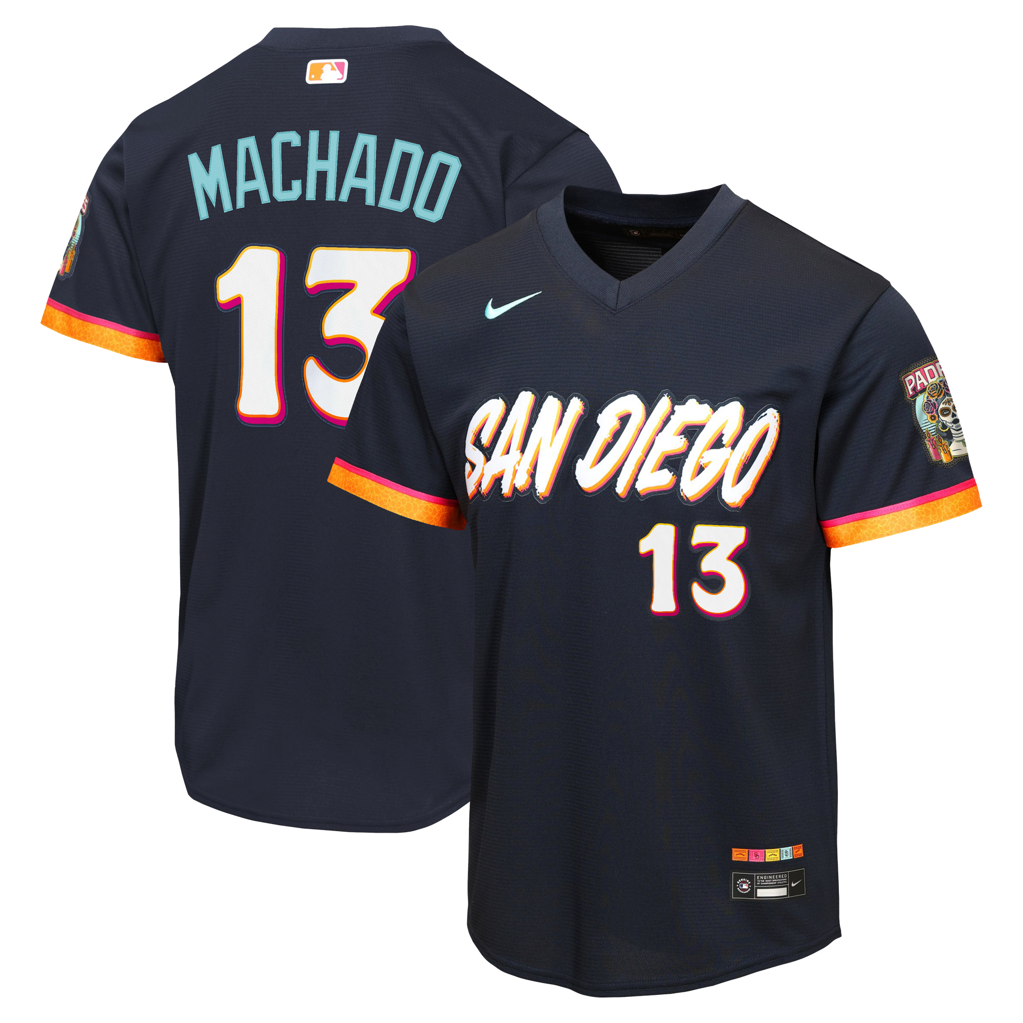 San Diego Padres Nike MLB City Connect Stadium Jersey - Schwarz - Manny Machado - Kinder