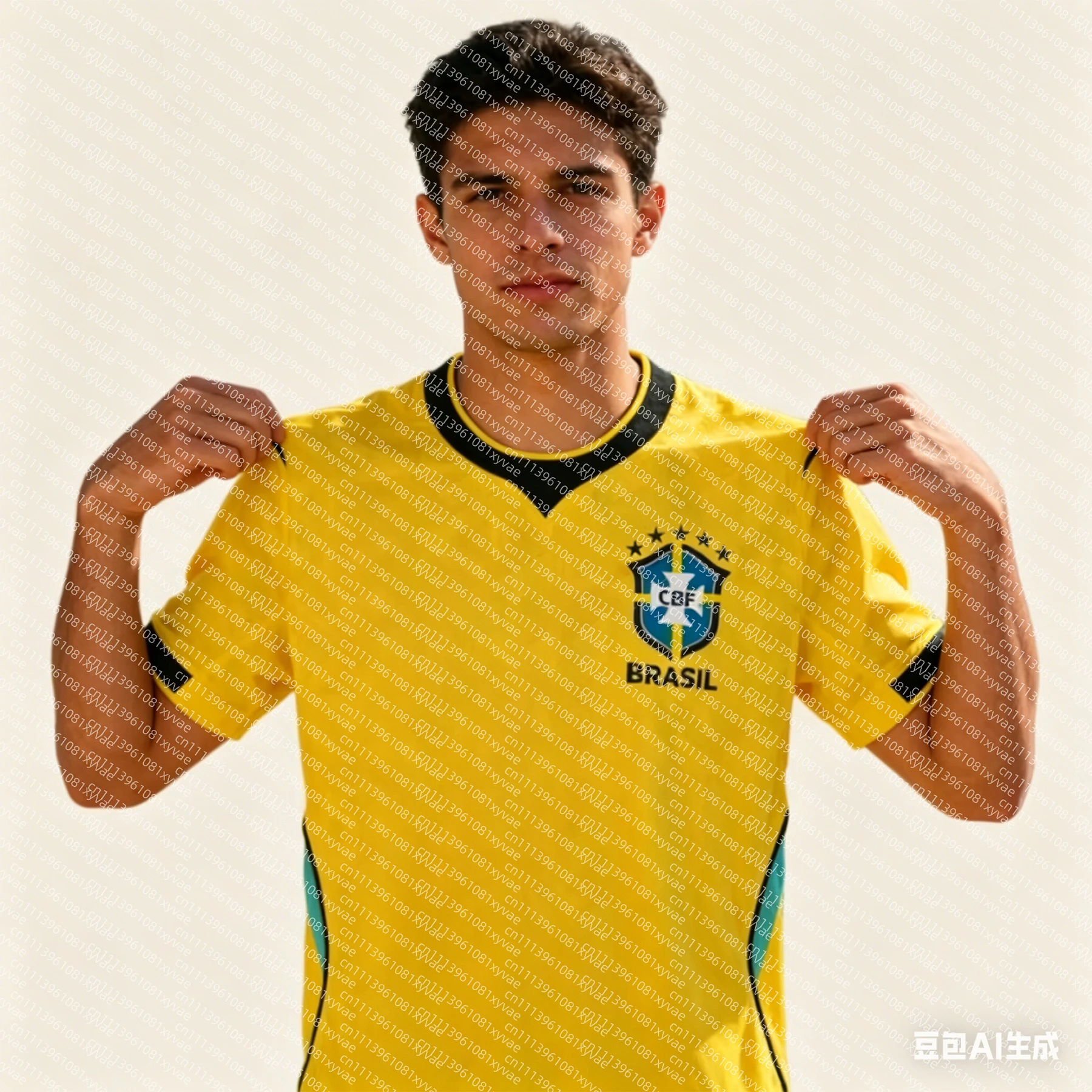 Maillot de football domicile Brésil 2026 pour homme adulte, séchage rapide, respirant, pour supporter, tenue de plage