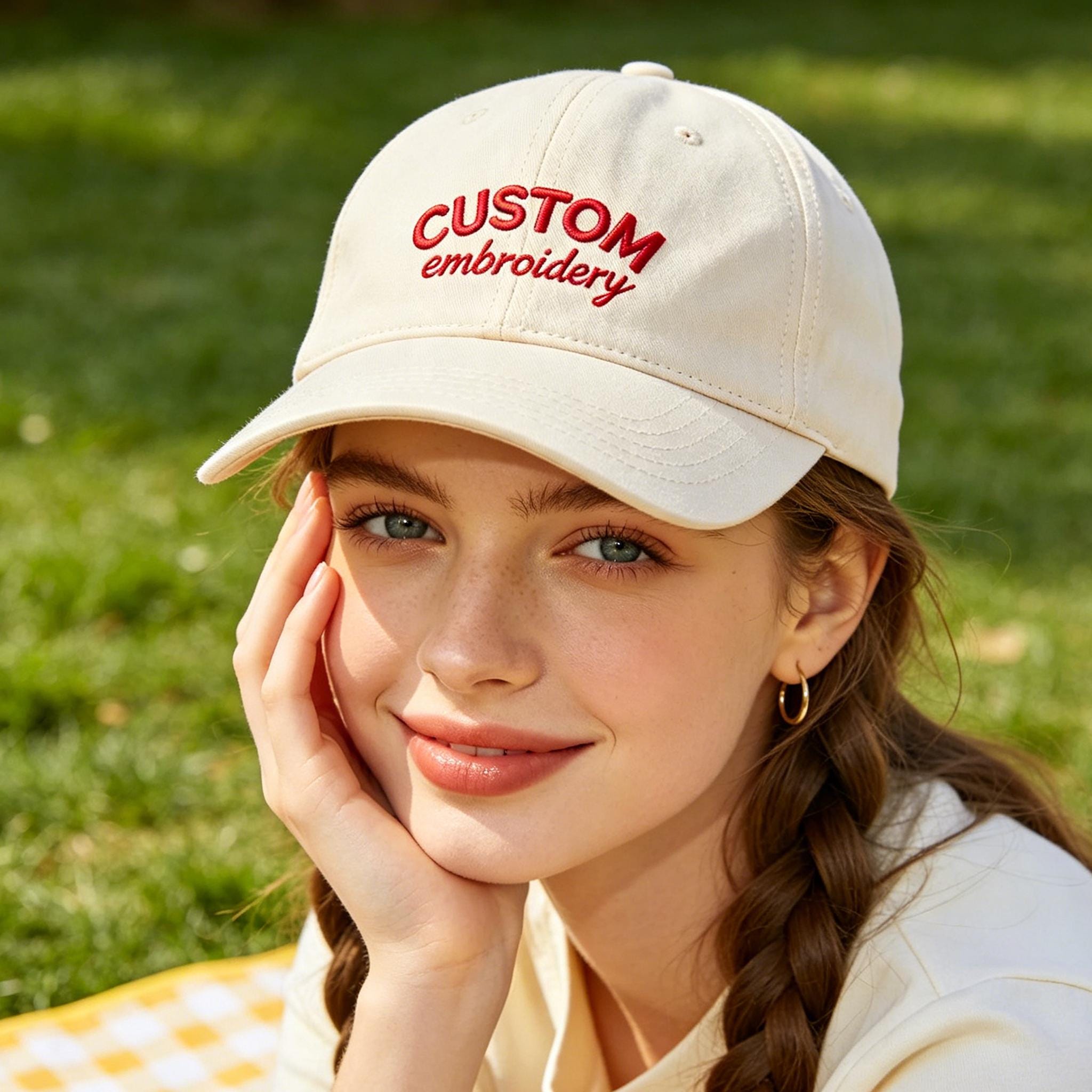 Cappellino da baseball con logo ricamato, cappellino da baseball unisex, cappello personalizzato, cappello ricamato personalizzato, logo con testo 3D
