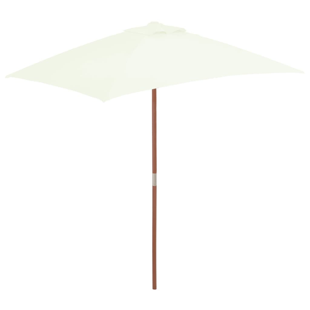 Helloshop26 - Sonnenschirm mit Holzstange 150 x 200 cm sand 02_0008111 Image