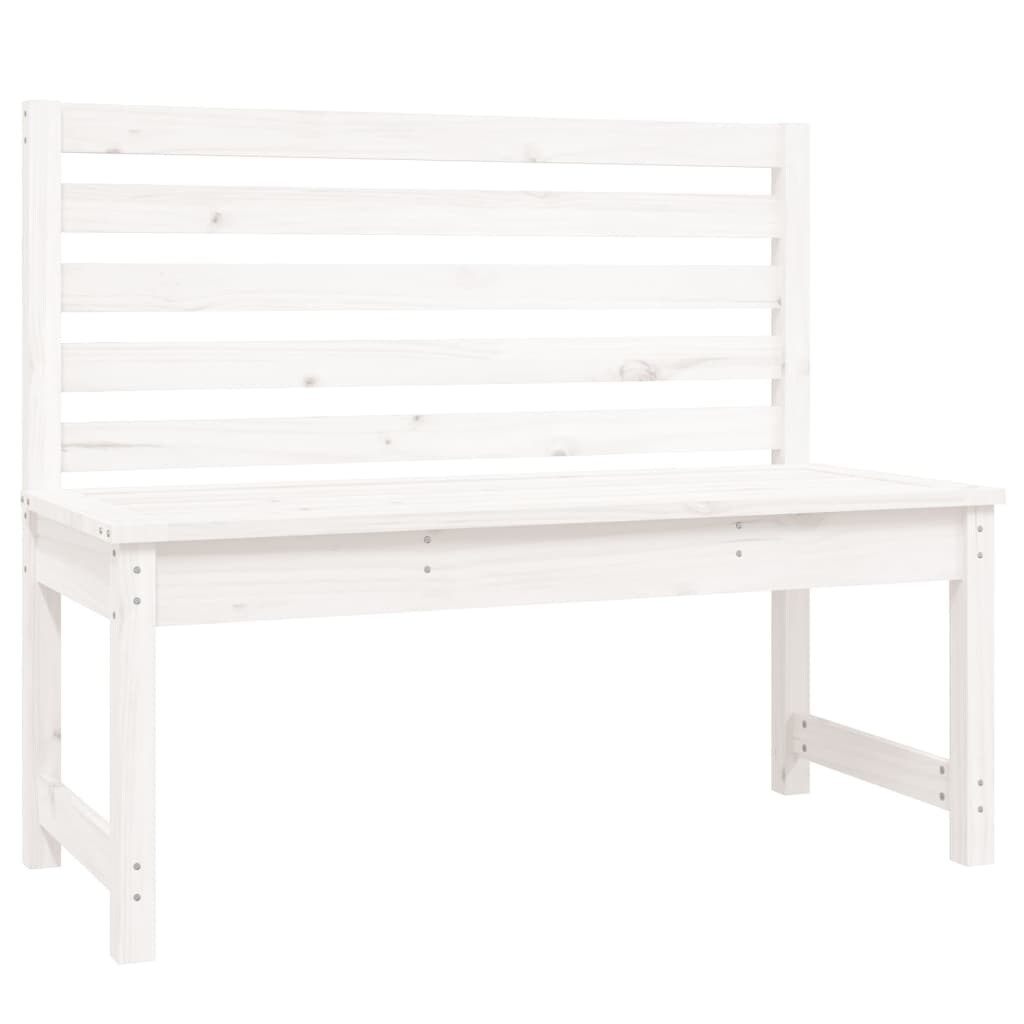 Helloshop26 - Gartenbank Terrassenmöbel weiß 109 x 48 x 91,5 cm Kiefernholz massiv 02_0011646 Image