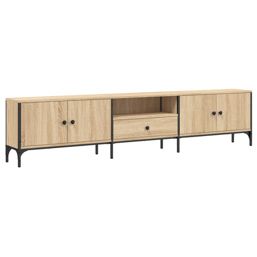Helloshop26 - Multimedia-TV-Ständer TV-Regal Sideboard TV-Schrank Esszimmer Wohnzimmer Schlafzimmer mit Schublade Sonoma-Eiche 200 02_0028519 Image