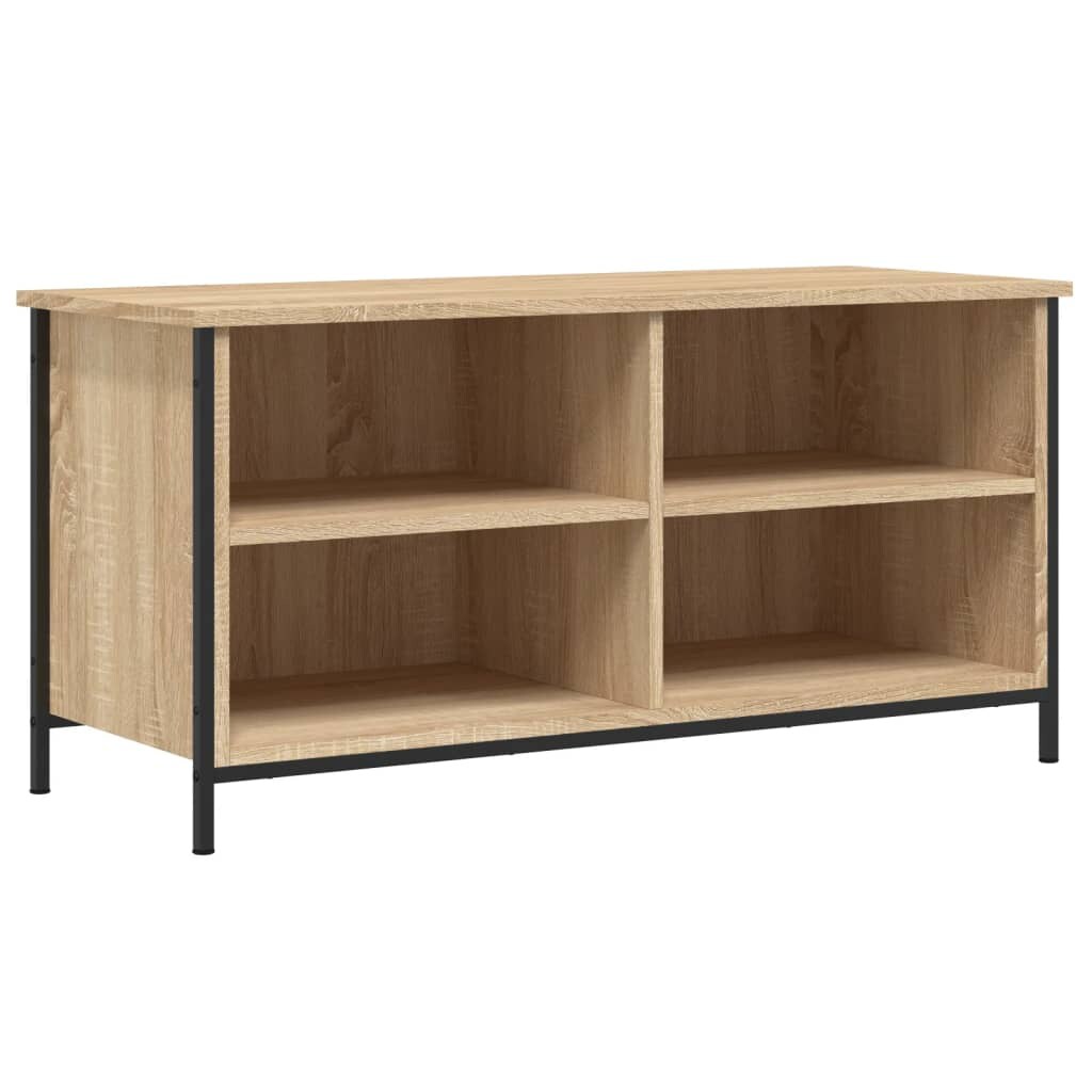 Helloshop26 - Multimedia-TV-Ständer TV-Regal TV-Sideboard Esszimmer Wohnzimmer Schlafzimmer Sonoma-Eiche 100 x 40 x 50 cm braunes 02_0027432 Image