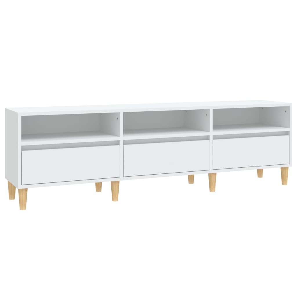 Helloshop26 - Multimedia-TV-Ständer TV-Regal TV-Sideboard für Esszimmer Wohnzimmer Schlafzimmer 150 x 30 x 44,5 cm weißes 02_0025965 Image