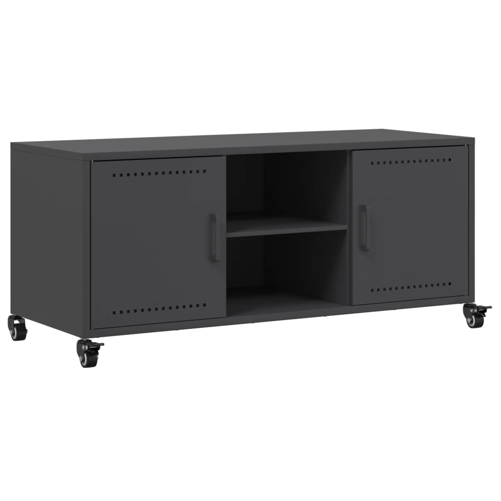 Helloshop26 - Multimedia-TV-Ständer TV-Regal Sideboard TV-Schrank Esszimmer Wohnzimmer Schlafzimmer 100,5 x 39 x 43,5 cm schwarzer 02_0025538 Image