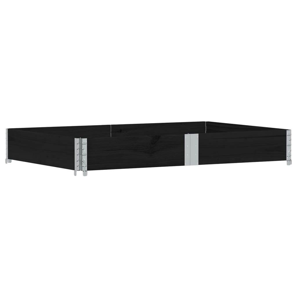 Helloshop26 - Hochbeet für Pflanzen Blumen Terrasse Garten 150 x 100 cm massives schwarzes Kiefernholz 02_0037423 Image