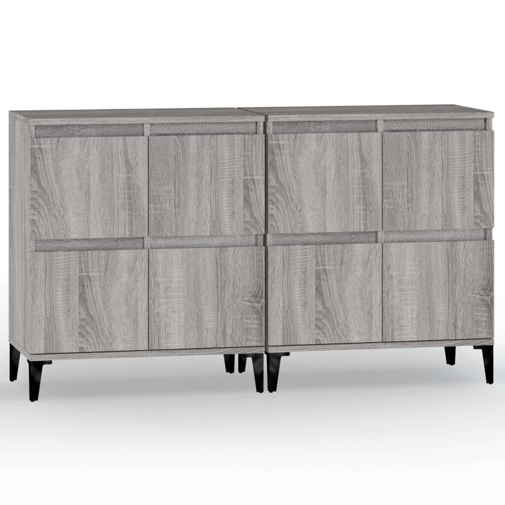Helloshop26 - Buffet Sideboard Kommode Kleiderschrank Aufbewahrungsmöbel Organizer für Küche Wohnzimmer Lounge 2er-Set Sonoma 60 x 02_0036965 Image