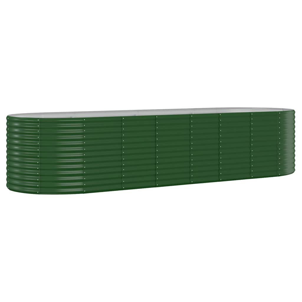Helloshop26 - Hochbeet für Pflanzen und Blumen geeignet für Terrassen und Gärten pulverbeschichteter Stahl 322 x 100 x 68 cm grün 02_0039631 Image