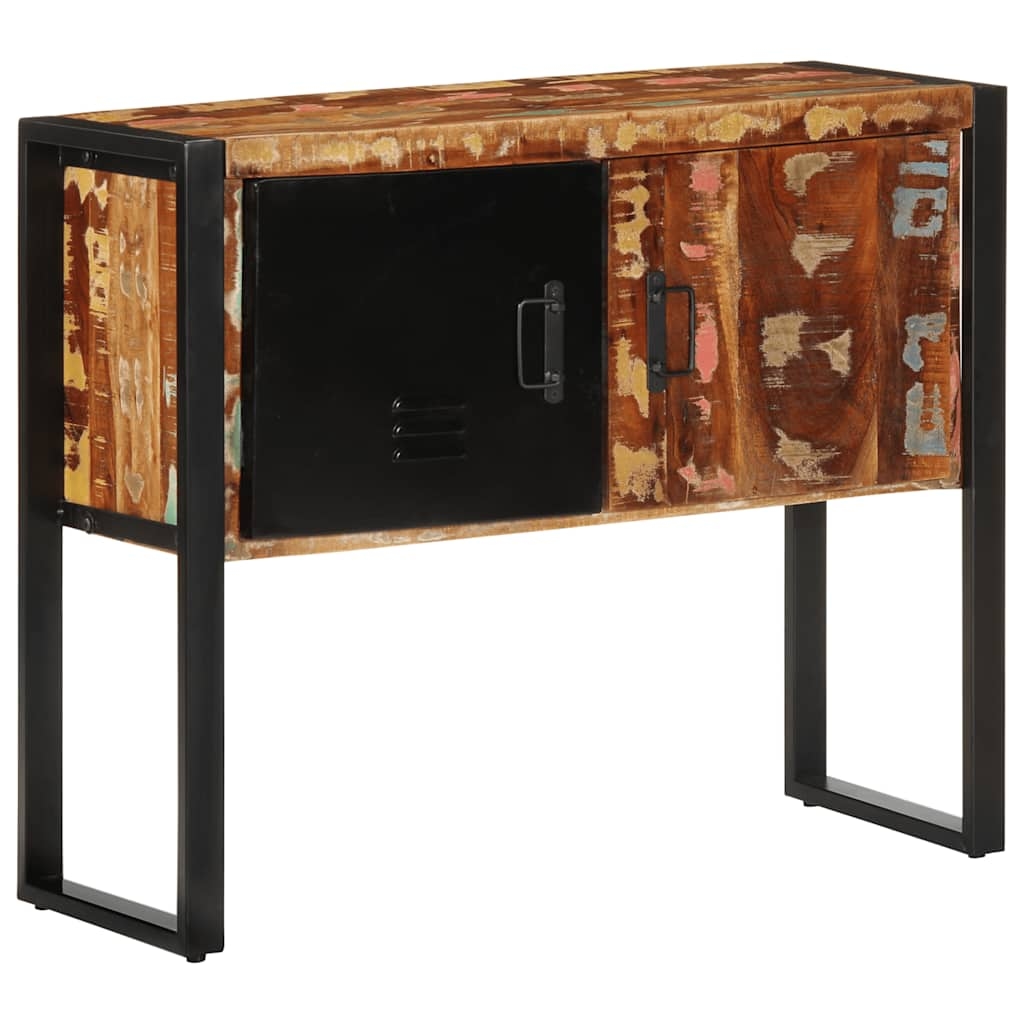 Helloshop26 - Mehrfarbiger Konsolenschrank mit optimalem Stauraum 90 x 35 x 75 cm Vintage-Stil Massivholz 02_0057626 Image
