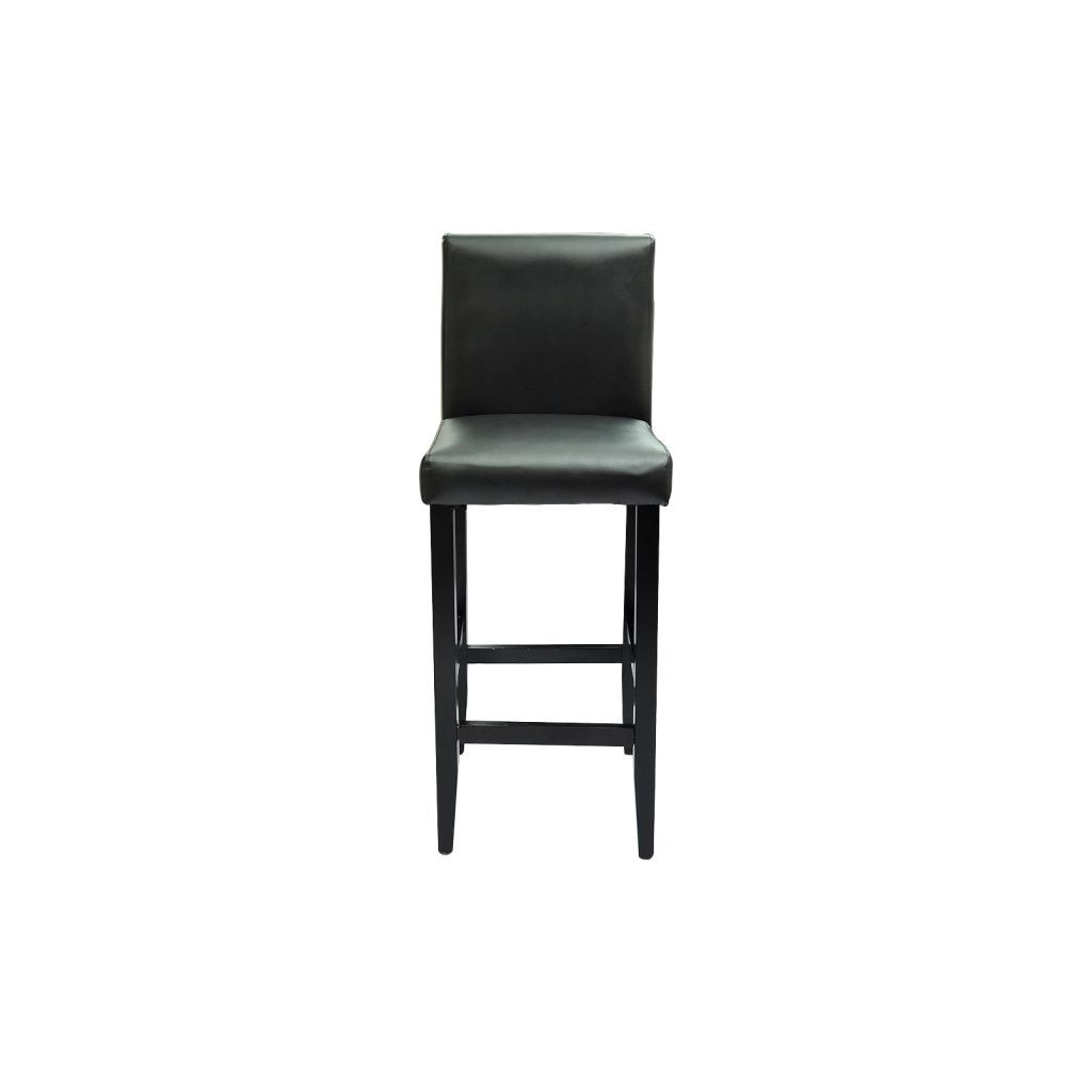 Helloshop26 - Set aus 6 Designer-Barhockern Sitzfläche aus schwarzem Kunstleder 1202072 Image