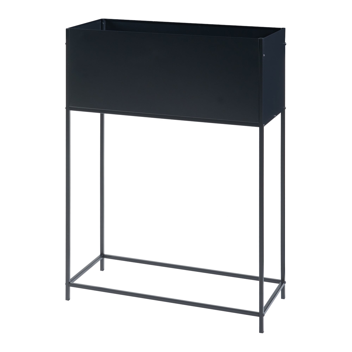 Helloshop26 - Pflanzenständer mit integrierter Metallschale 100 x 70 x 30 cm schwarz 03_0010710 Image