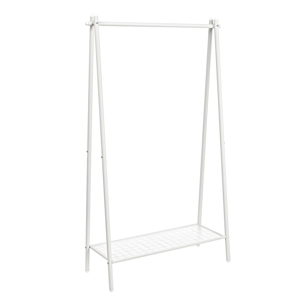 Helloshop26 - Metallgarderobe Kleiderständer 33,5 x 92,5 x 153 cm mit Kleiderstange und unterer Ablage schlichtes Design für 12_0007122 Image