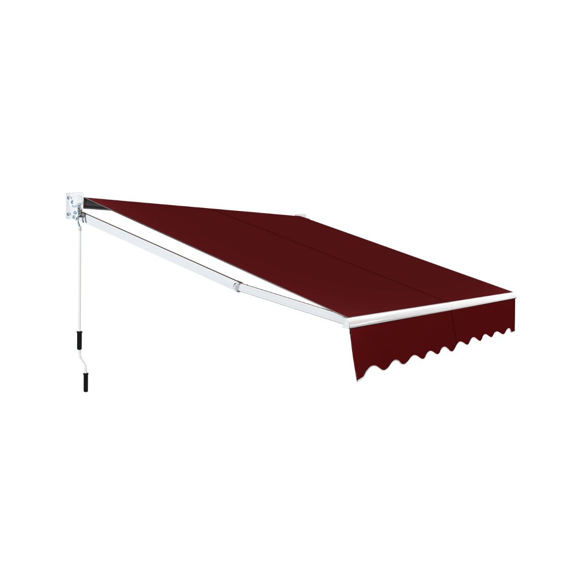 Helloshop26 - Einziehbare Markise 245 x 200 cm verstellbarer Winkel 40°-100° geeignet für Balkone und Gärten rotes Aluminium 20_0013626 Image