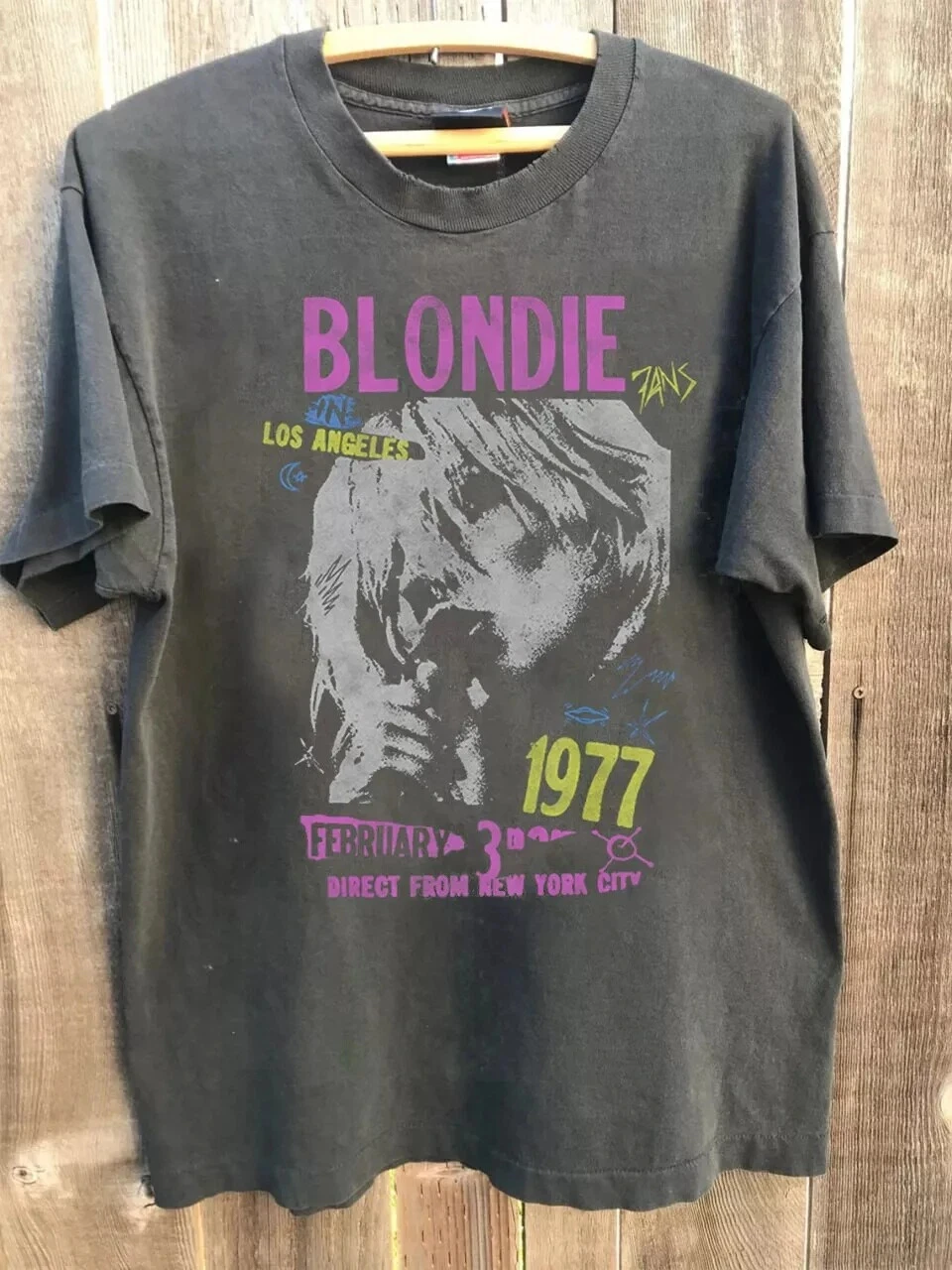 Sommer Damen Retro Blondie Tour 1977 T-Shirt Unisex Baumwolle und atmungsaktiv Kurzarm Streetwear Oversized Loose Casual Image