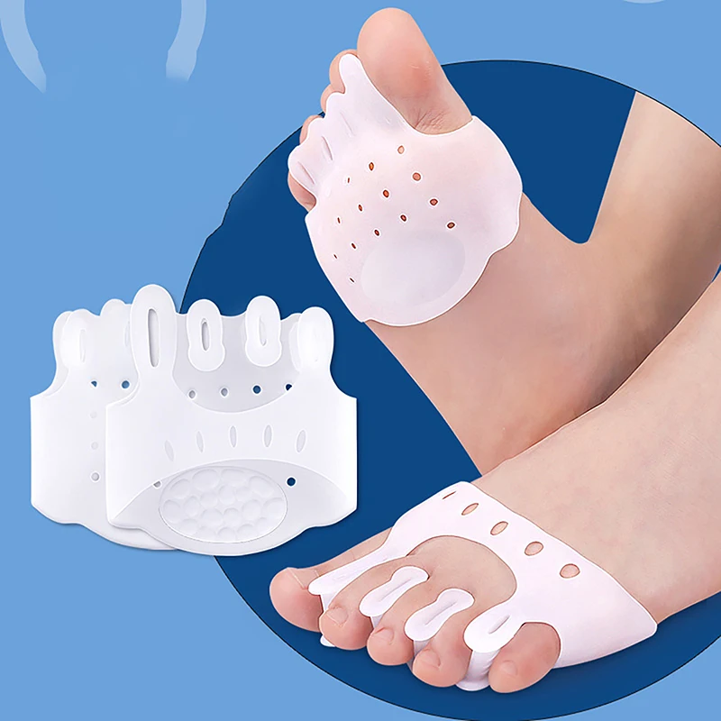 【1 Paar Zehentrenner, Hallux-Valgus-Korrektor, Finger-Bunion-Orthesen, Schutzpolster für überlappende Vorfußpartie, Fußpflege, Pediküre】 Image