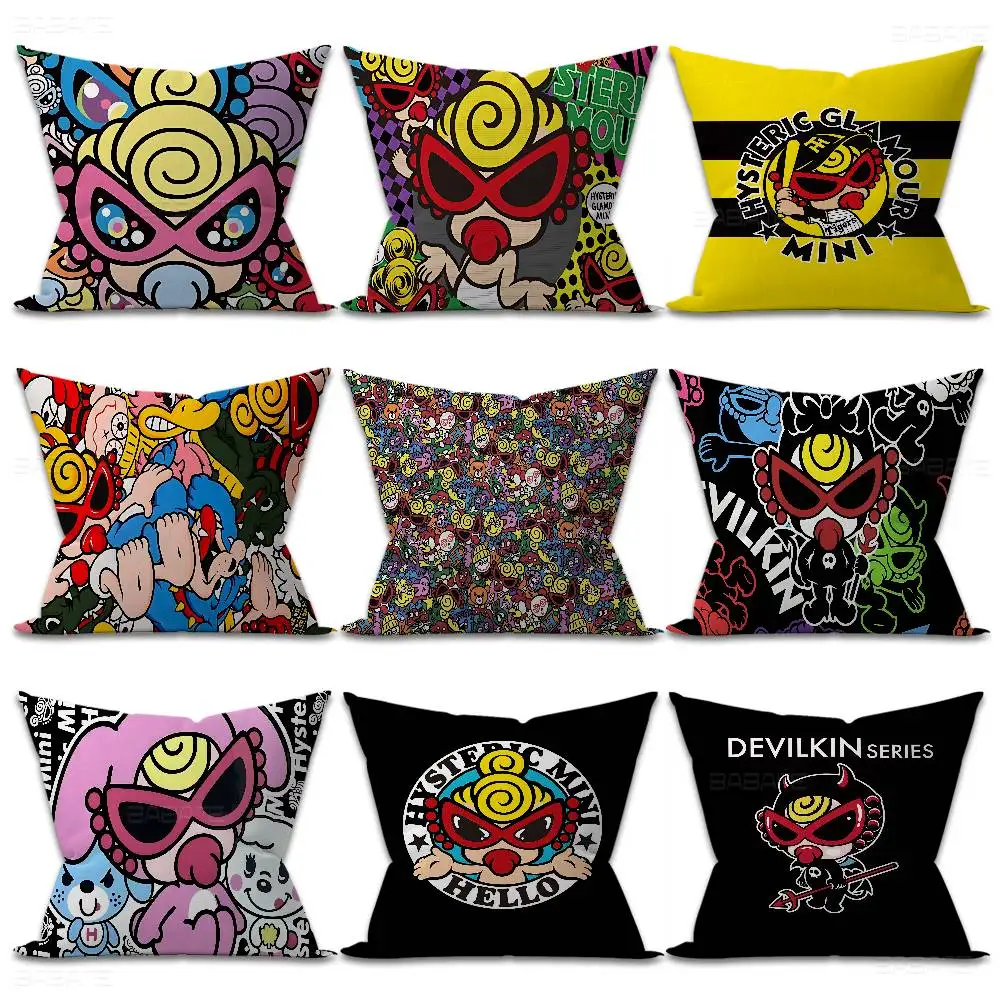 Japan Fashion Hysteric Mini-Kissenbezug, Kissenhülle für Wohnzimmer, Sofa, Heimdekoration, individuell gestaltet Image
