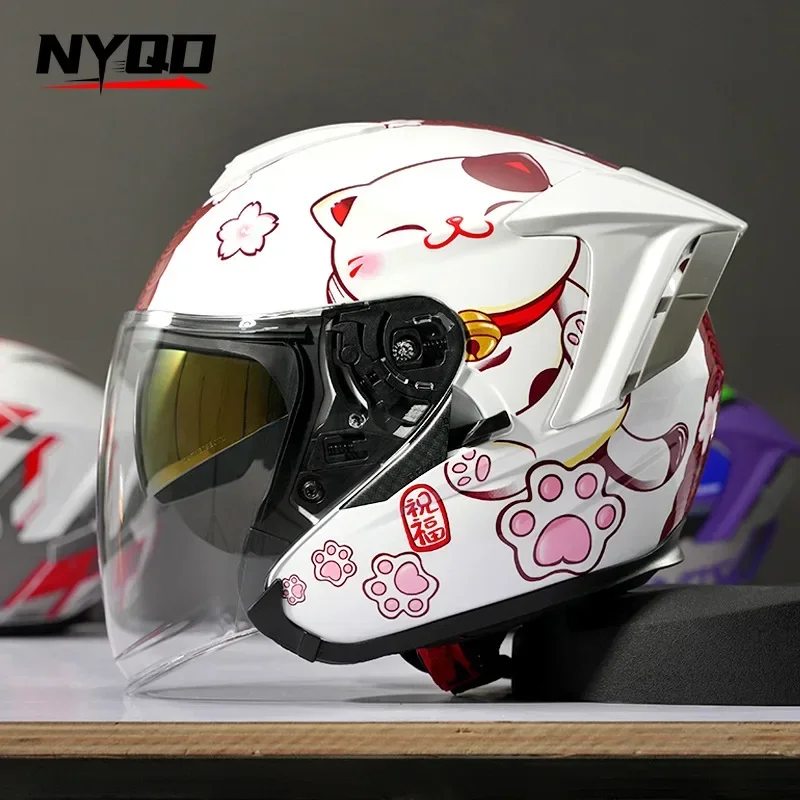 Ryzen Motorradhelm für Herren und Damen 3/4-Helm Motorrad-Halbhelm Cascos para moto casco moto ienia Xarjavejavejave Image