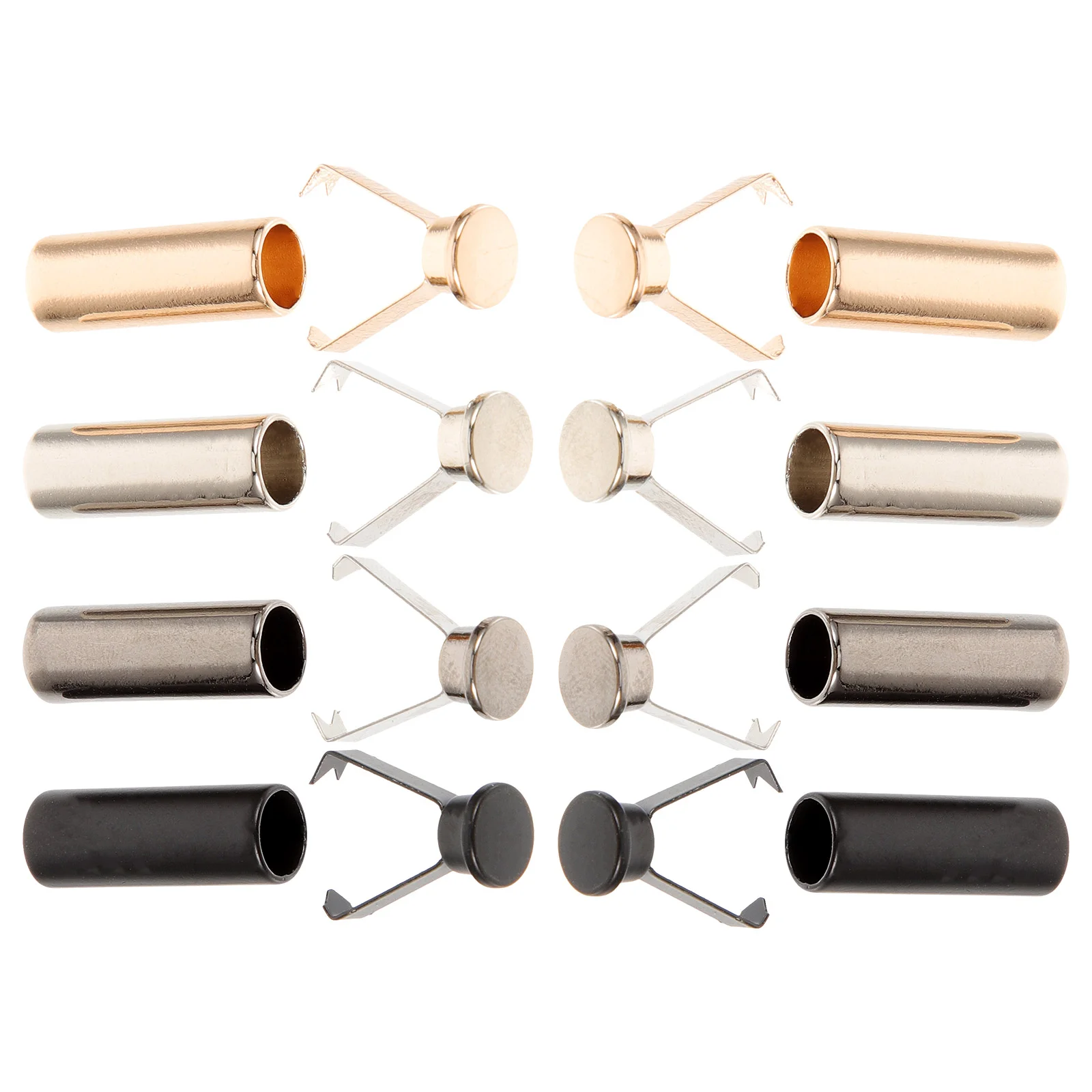 8 stücke Schnürsenkel Spitzen Metall Schnürsenkel Aglets Ersatz Schnürsenkel Enden Spitzen Image
