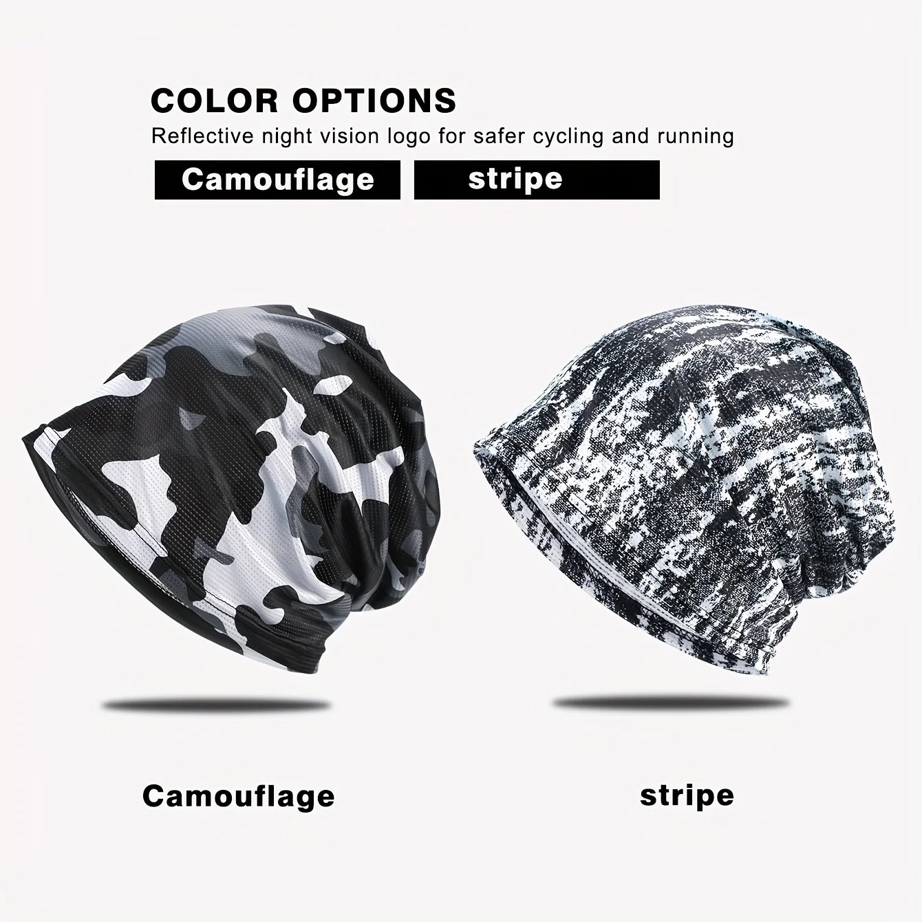 Atmungsaktive Mesh-Camouflage-Slouchy-Mütze | Schweißableitende Kopfbedeckung für Frühling und Sommer | Kopfbedeckung zum Laufen & Radfahren Image