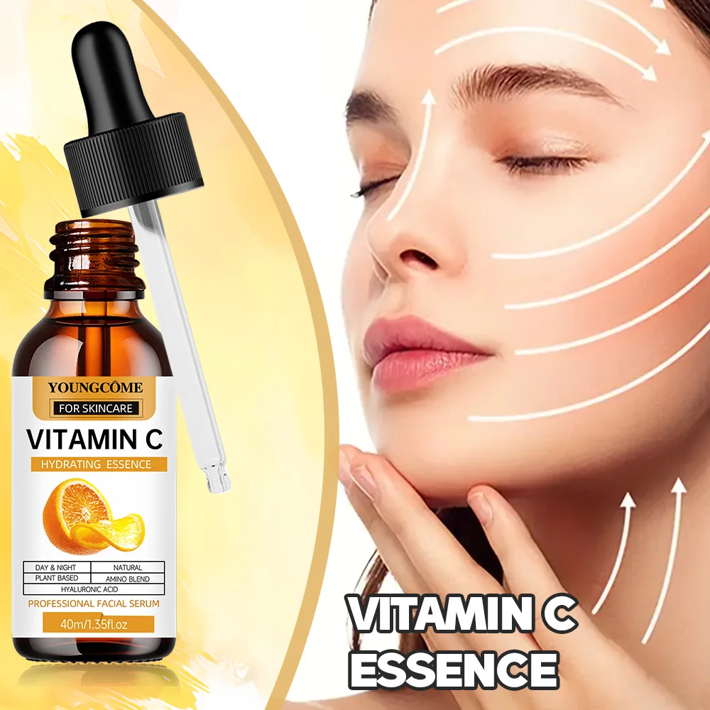 Vitamin C Feuchtigkeitsspendendes Serum 5 Funktionen Gesichtsfeuchtigkeitsspendende Reparaturessenz Gesichtsschrumpfporen Aufhellende koreanische Hautpflegeprodukte Image