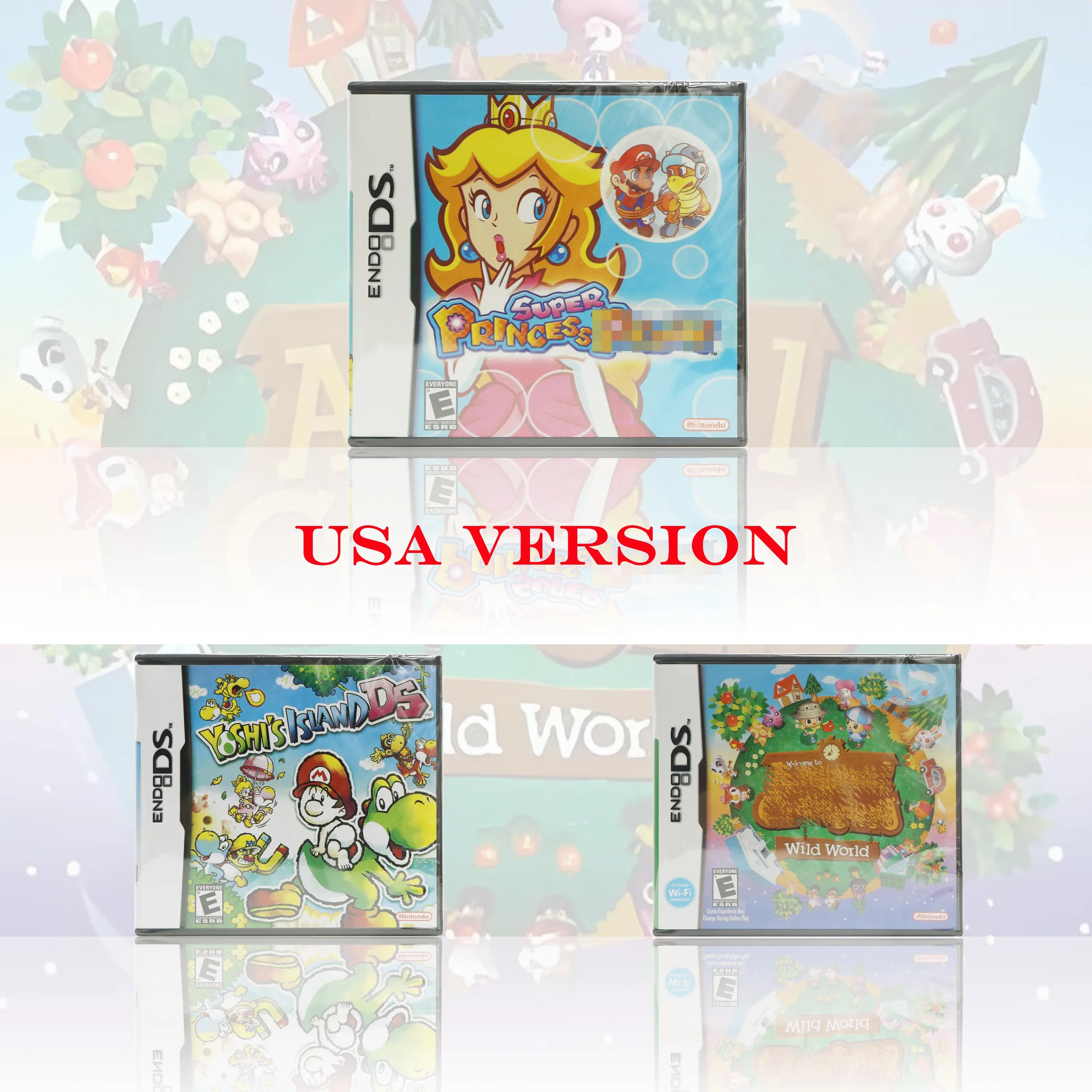 USA-Version Yoshi's Island Super Princess Seal Paket 1:1 Original-Replik DS-Videospiel mit Box und Handbüchern für DS 2DS 3DS Image