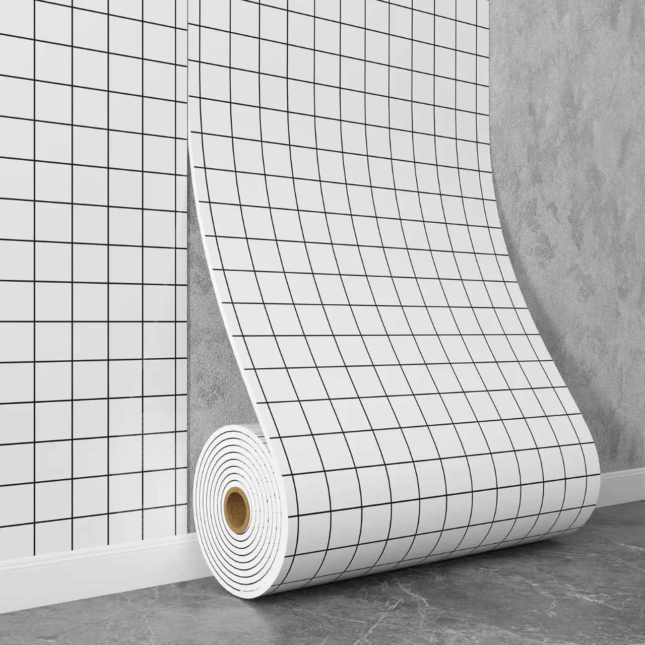 Verdickte PVC-Marmor-Selbstklebefliesen, wasserdichte Wandtattoos für Badezimmer, Küche, Zuhause, Hotel, Wohnzimmer, Wandaufkleber