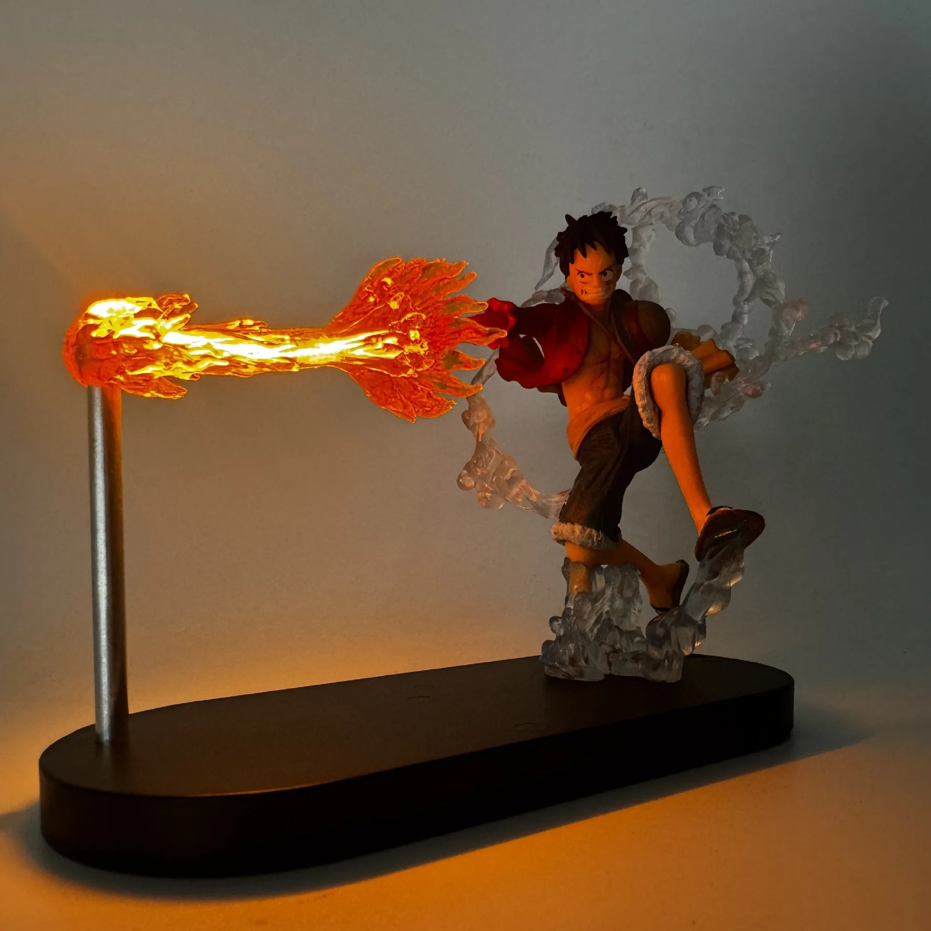 Fire Fist Ace Anime Nachtlicht One Piece Ruffy Figur Dekor für Schlafzimmer Studie Dekor Umgebungsbeleuchtung Junge Kinder Geschenk Image