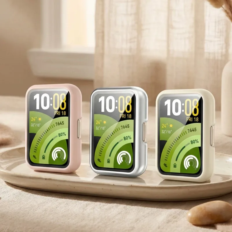 Gehärtetes Glas für Huawei Band 11 Pro, PC-Stoßrahmen, rundum kratzfeste Hartschale, Schutz für Huawei Band 11 Hüllen Image
