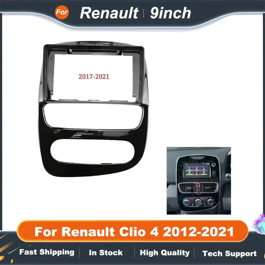 9-Zoll-Autoradio-Blende Rahmen für Renault Clio 4 2012–2021, Android Canbus Dash Panel mit Decoder-Box-Installationssatz Image