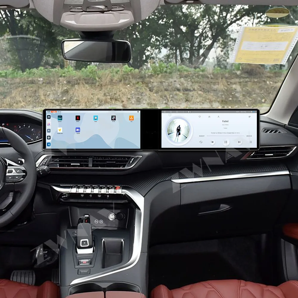 8+128GB Android 13 Autoradio mit zwei 12,3-Zoll-Bildschirmen für Peugeot 4008 5008 3008 2016 - 2022 Navi Wireless GPS Stereo Multimedia Player Image