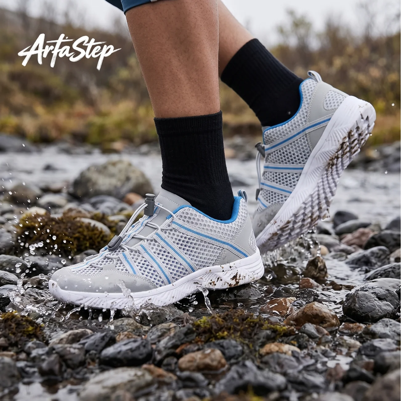 Unisex Aqua-Schuhe für Strand, Canyoning, Outdoor, Waten, Flussverfolgung, Amphibische Camping-Schuhe mit Drainagelöchern