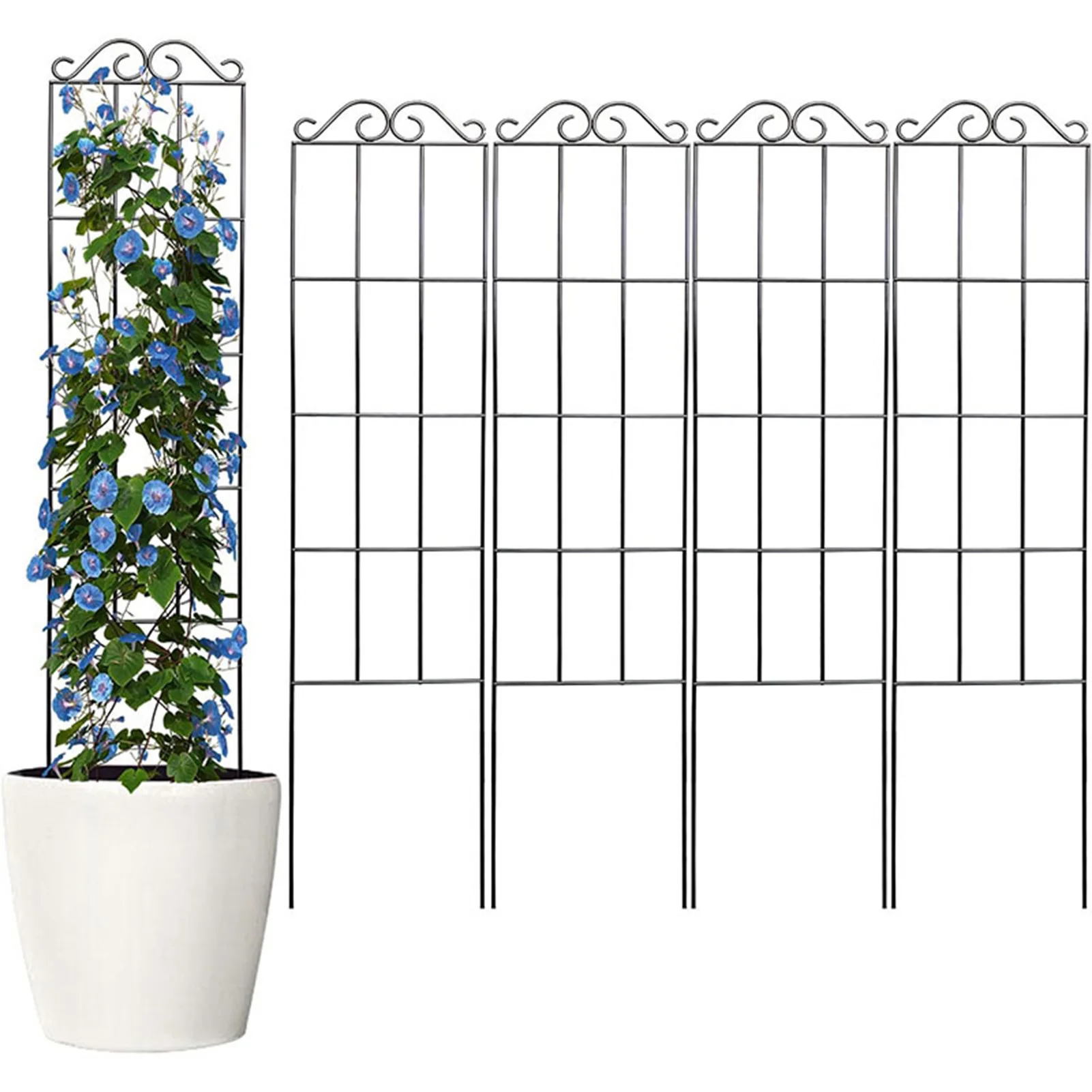Gartenspalier für Kletterpflanzen, Gartenspalier, Topfpflanzen, Unterstützung für Blumen, Rahmen, Spalier, Käfig, Stützwerkzeug für Gartenpflanzen Image