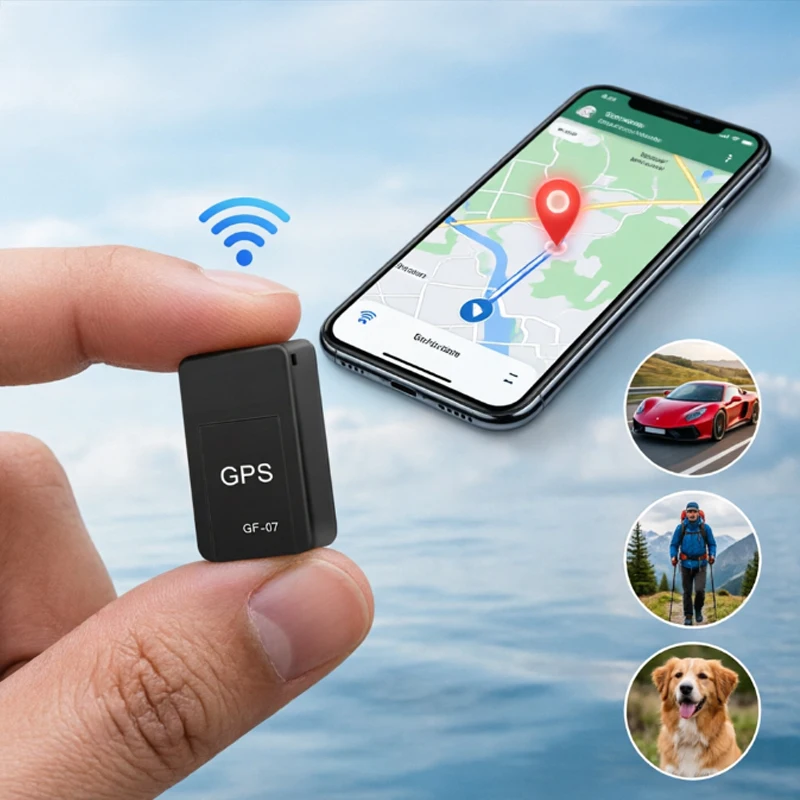 Mini traceur GPS portable GF-07, traceur GPS de voiture, localisateur GPS de véhicule, aimant puissant, anti-perte, positionnement GPS précis, application
