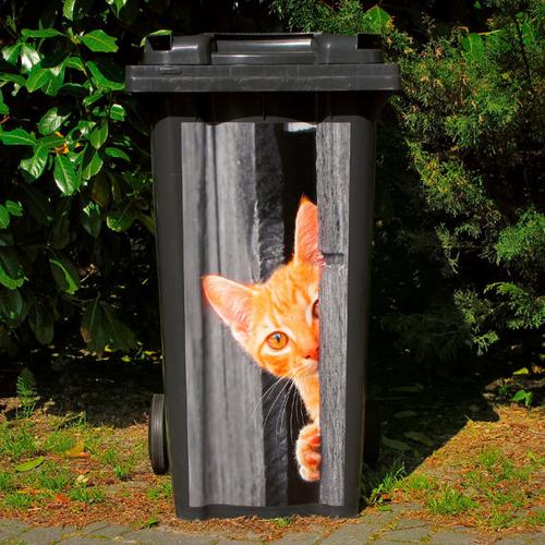 Mülltonnen-Aufkleber Katze