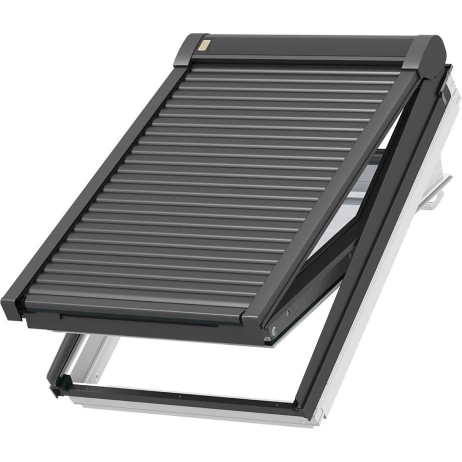 NEU: VELUX Elektro-Rollladen SML 0000K Aluminium Dunkelgrau, 55x118 cm (CK06)